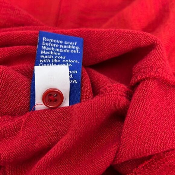 Apt.9 Women Scoop Neck Red Long Sleeve Loose Long Dress Size M - Picture 4 of 7